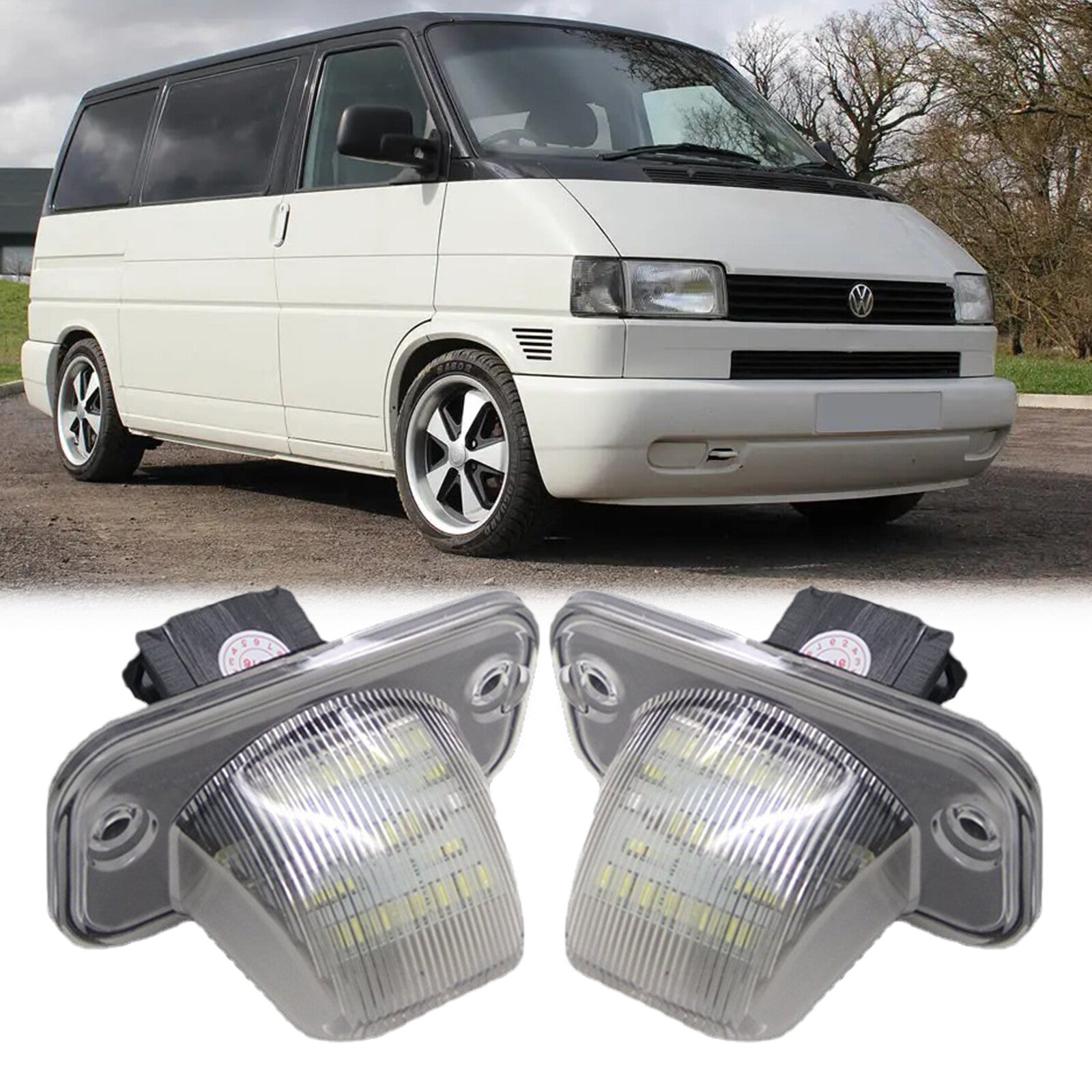 2x LED NUMBER PLATE LIGHT for VW TRANSPORTER T4 90 - 03 NUMBER PLATE LIGHT Q