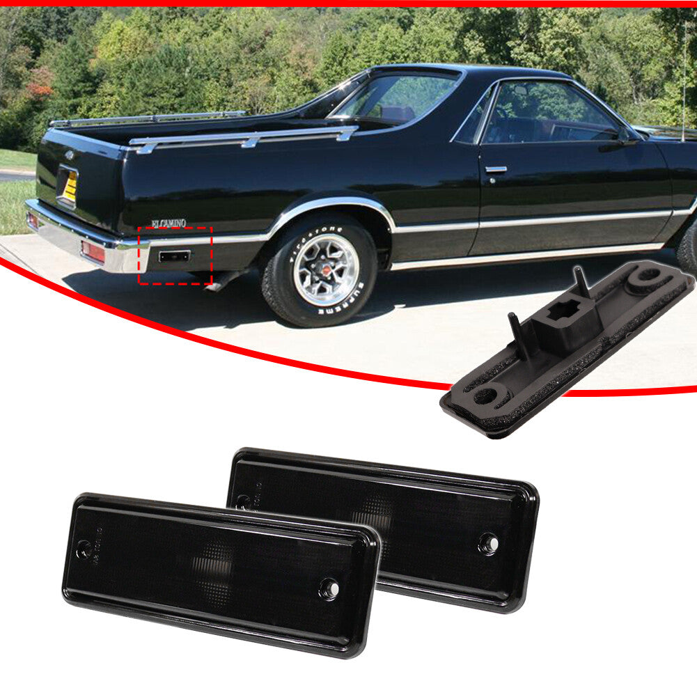 Black rear mudguard side marker lampshade suitable for 1978-1987 El Camino&Caballero- v