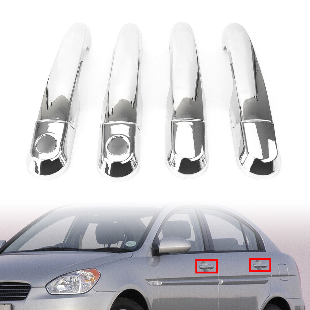 for Hyundai Accent 2006 2007 2008 2009 2010 Chrome Side Door Handle Cover Trim Q