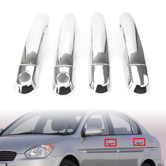 for Hyundai Accent 2006 2007 2008 2009 2010 Chrome Side Door Handle Cover Trim Q