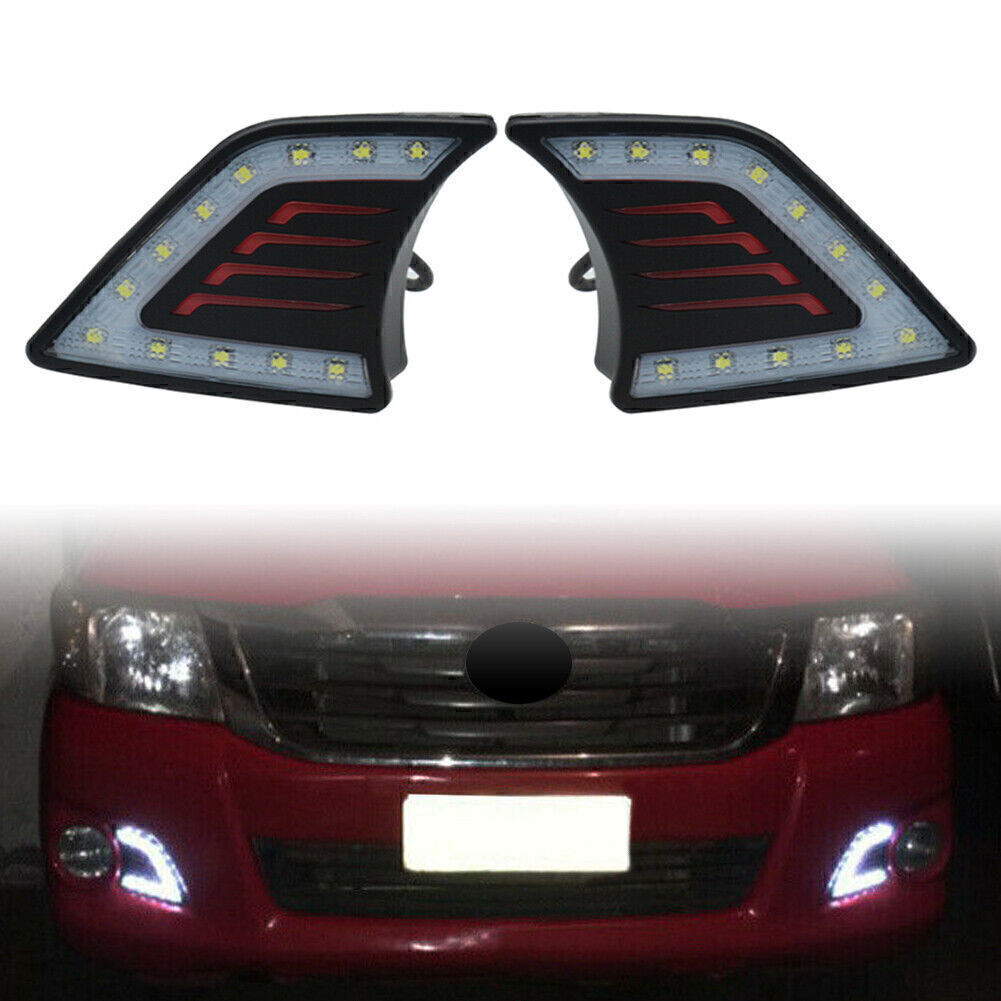 2x LED Daytime Running Lights DRL Fit for Toyota Hilux Vigo 2011-2014 2012 2013 Q