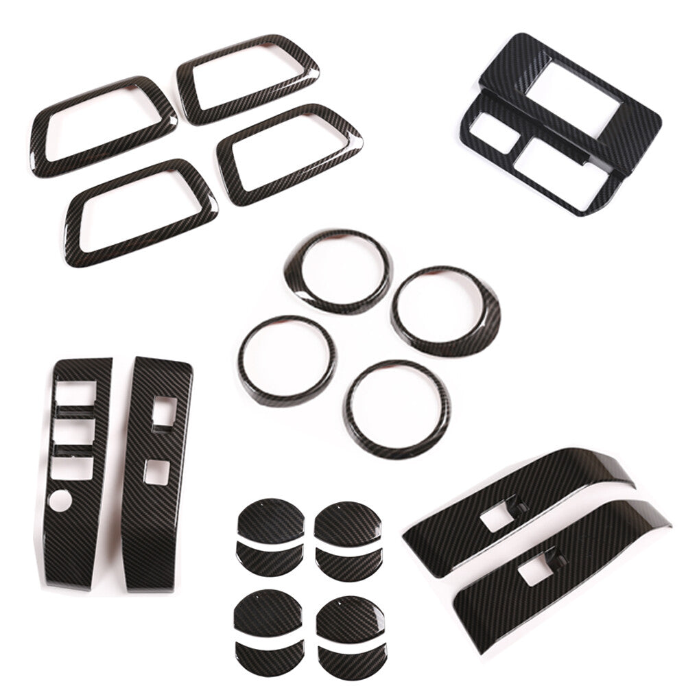 Matte Black Interior 4 Door Panel Trim Strip for 3 E90 2005 - 2012 - v