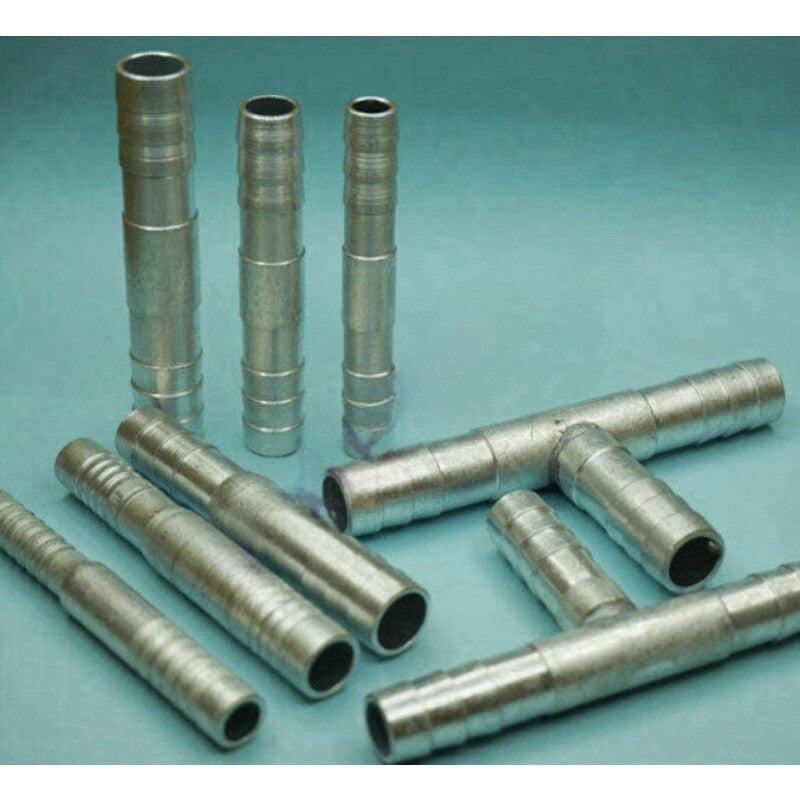 Car Aluminum HVAC Hose Barb Fitting Inch to Tee Connector Adapter Reducer Heater Q