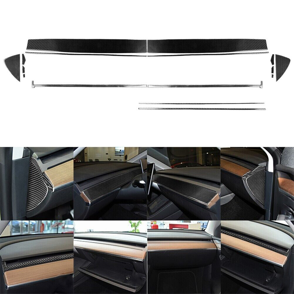6Pcs Red Carbon Fiber Steering Wheel Button Cover Trim Type B for Chrysler 300 v