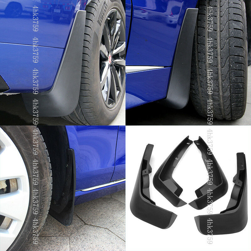 4X for Jaguar F-PACE 2016-2020 Black Car Mud Flaps Splash Guard Mudguard Fender