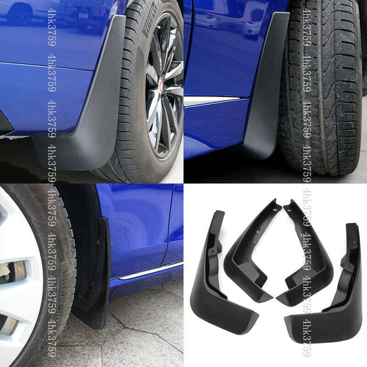 4X for Jaguar F-PACE 2016-2020 Black Car Mud Flaps Splash Guard Mudguard Fender
