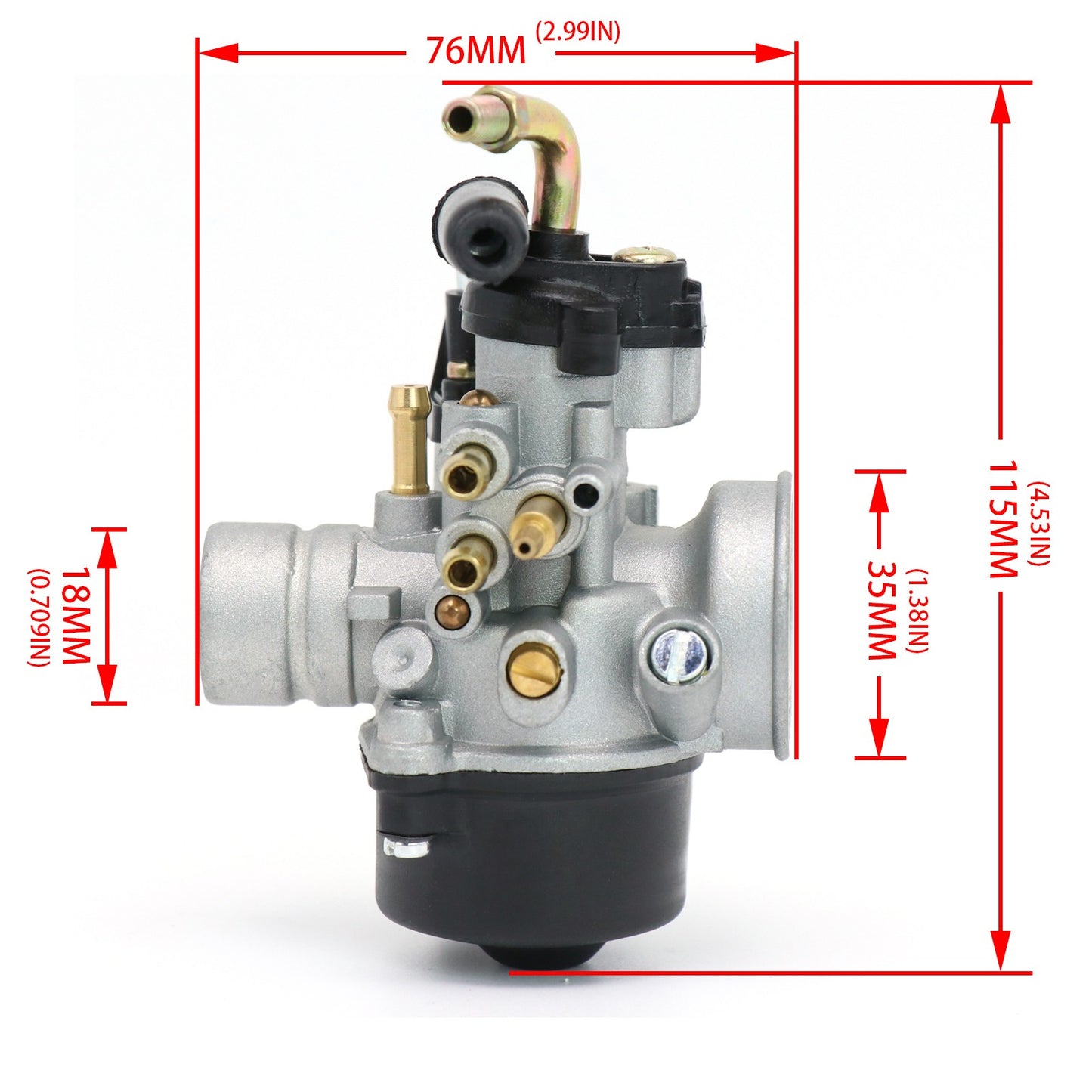 Motorcycle Carburetor PHBN Carb Dellorto 17.5LS R3067 2 Stroke Scooter Moped Q
