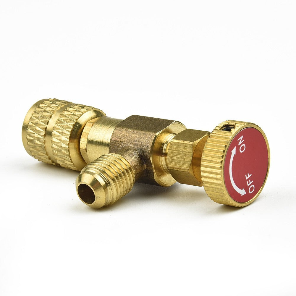 R22 R410A Refrigeration Charging Valve Adapter 1/4 SAE Male To 5/16 SAE Famale v