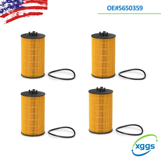 4PC for Buick Encore for Chevrolet Colorado for Cruze Sonic 5650359 Engine Oil Filter Q