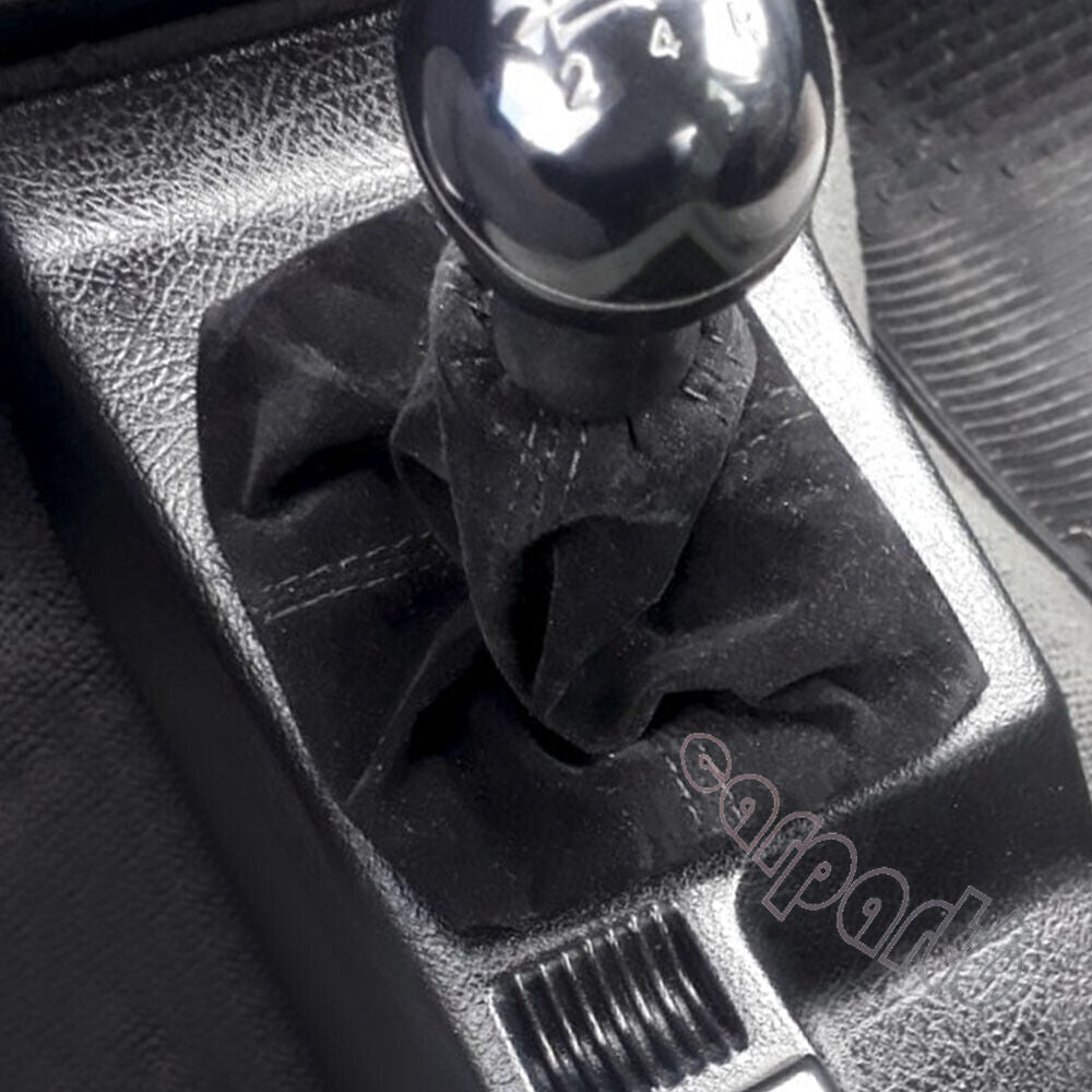 General Motors JDM Black Needle Suede Leather Transmission Shift Gear Knife Boot Cover Q