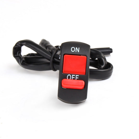 LED Light Switch Handlebar Mount Flameout Switch ON/OFF Button for Motorcycle Q