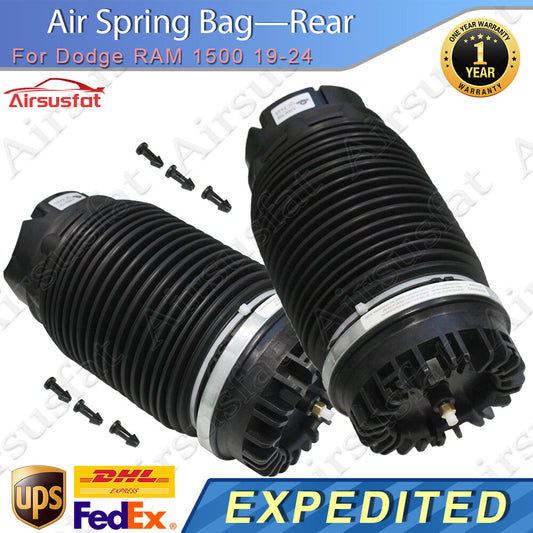 Pair Fit for Dodge for RAM 1500 19-24 Rear L+R Air Suspension Spring Bag 68260938AA