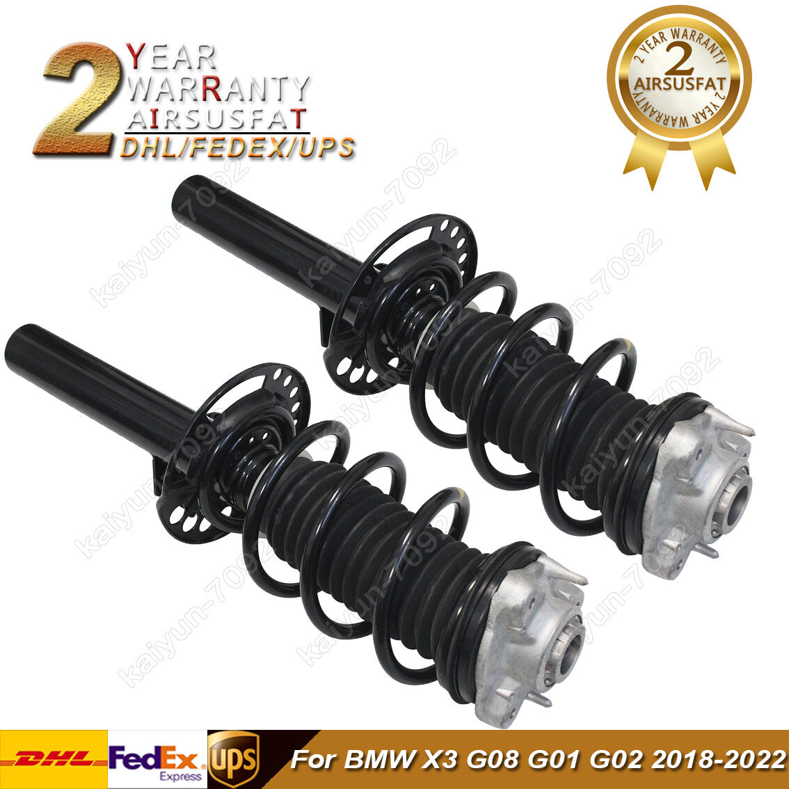 2x Front Shock Absorbers w/o ADS for BMW X3 G08 G01 G02 2018-2022 31306888323