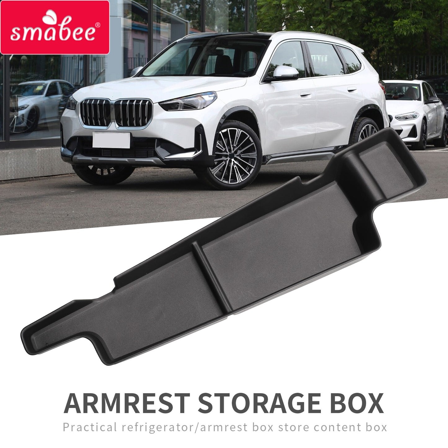 Car Armrest Storage Box for BMW X1 2023 2024 Center Console Tray Stowing Tidying