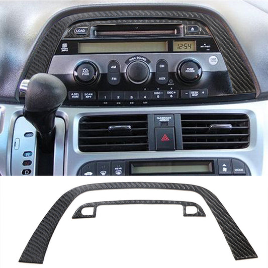 2Pcs Carbon Fiber Steering Wheel Button Trim for Subaru Forester 2009-2013 TypeA v