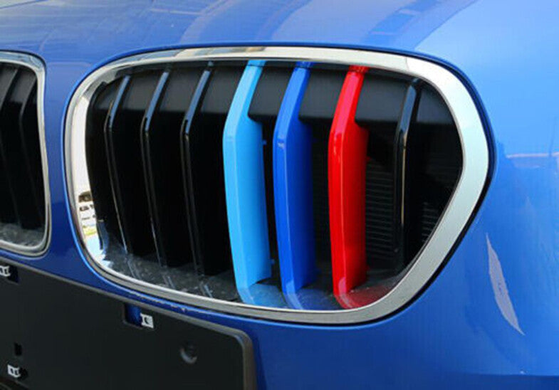 for BMW 1 Series 2017-2021 3-Color Front Center Mesh Grille Grill Strip Trim 3pc