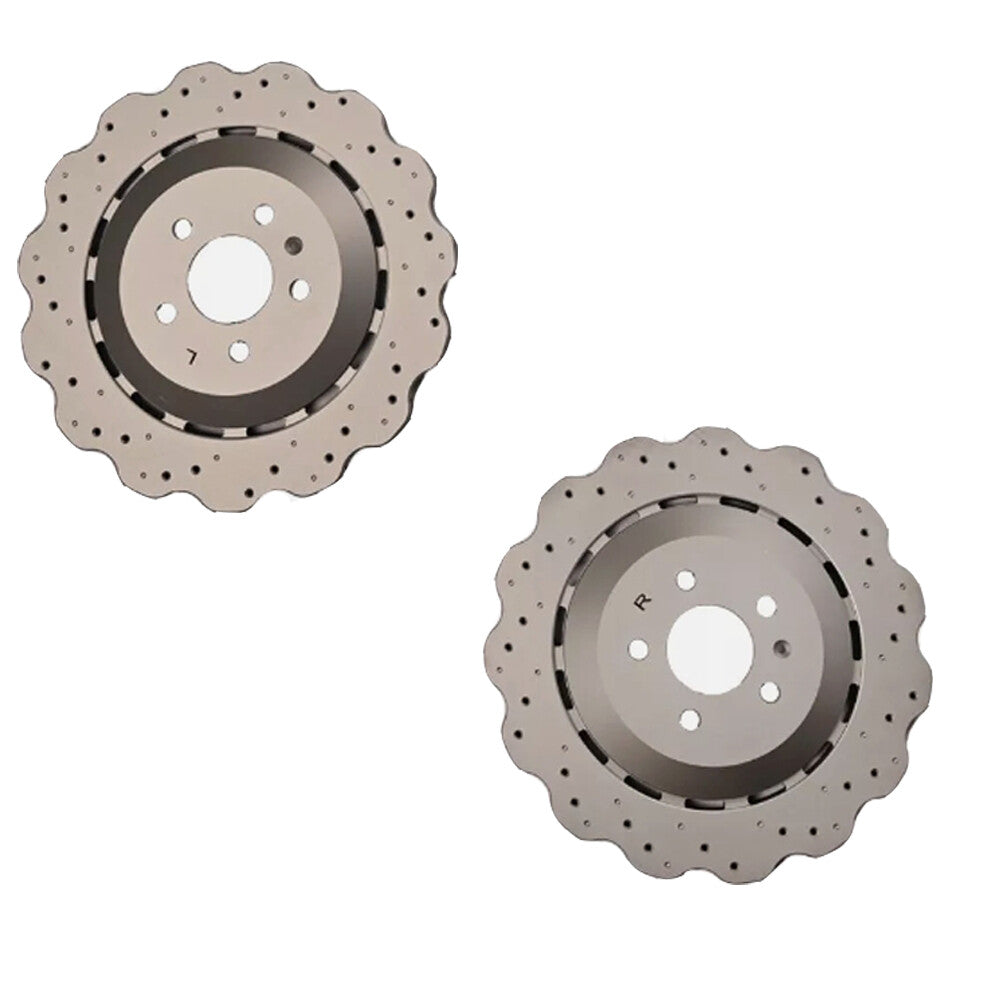 PAIR REAR Brake Rotors 4G8615601E for Audi RS7 4.0L V8 2014-2016