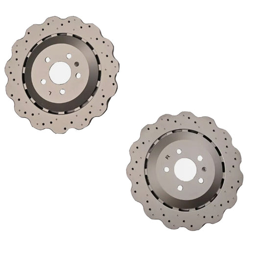 PAIR REAR Brake Rotors 4G8615601E for Audi RS7 4.0L V8 2014-2016