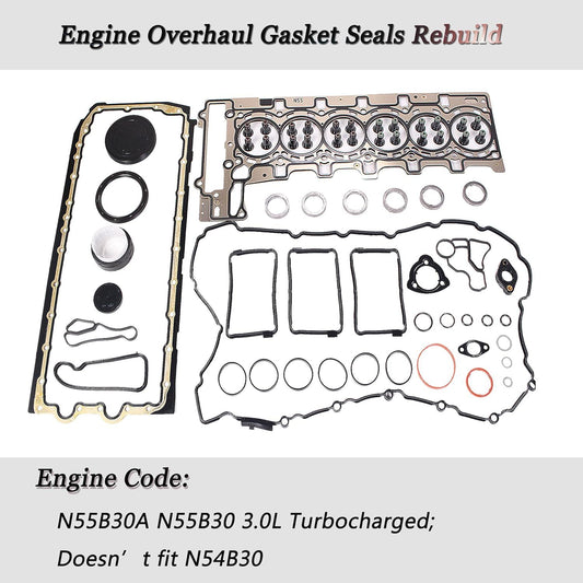 Engine Cylinder Head Gasket Set for BMW 535i xDrive F10 F32 3.0L Turbo N55B30 Q