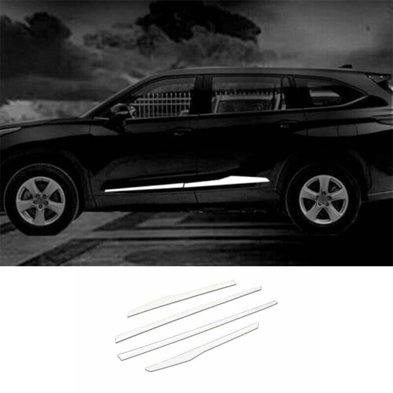 Side Door Body Guard Steel Molding Strip for Toyota Highlander 2020-2023 Chrome