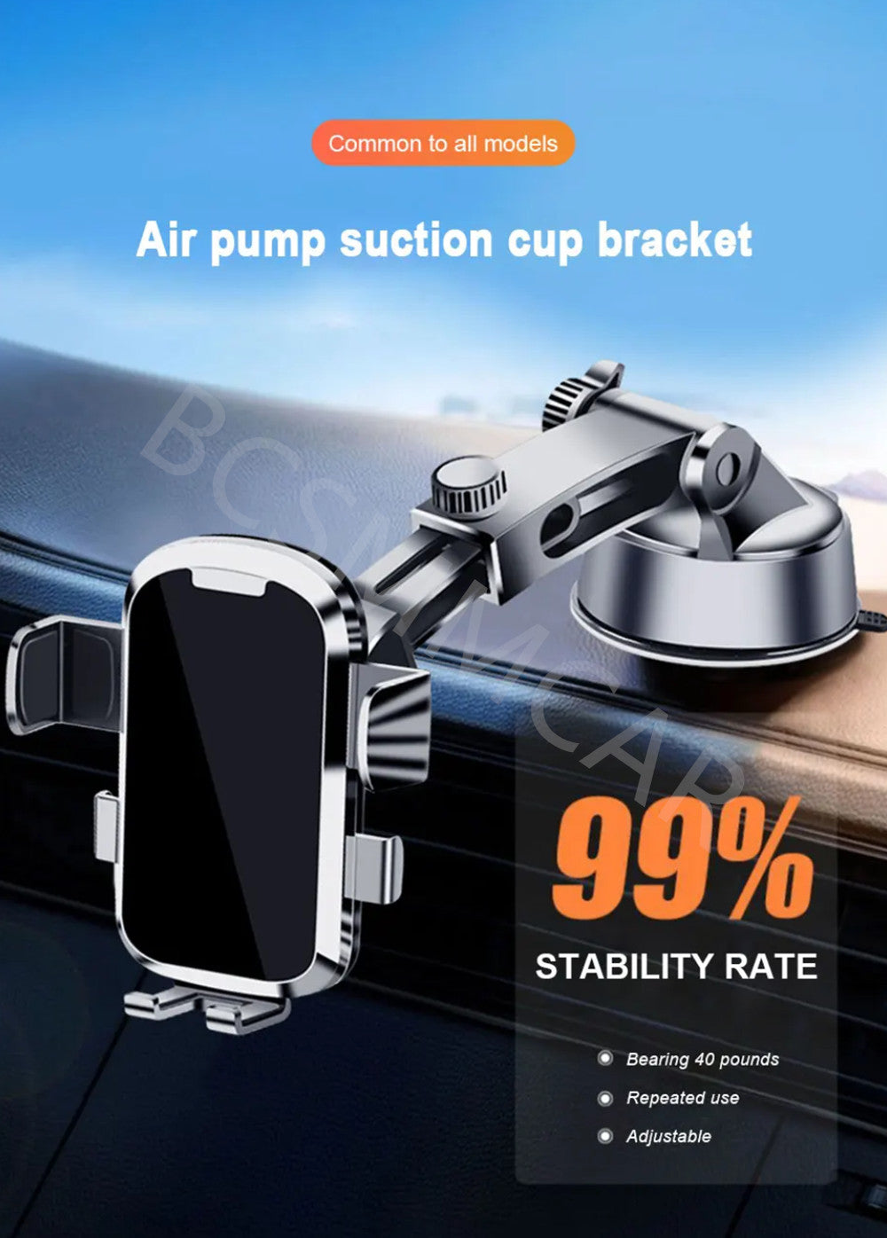 Stable Phone Holder Suction Cup 360¡ã Rotation For Car Truck Dashboard Windshield