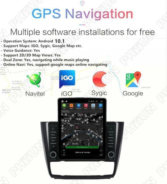 Android 9.5 Radio Stereo GPS Nav WIFI for BMW 1 Series E88 E82 E81 E87 Auto AC
