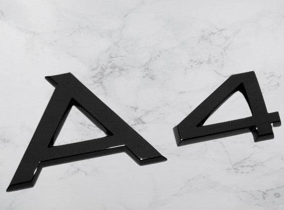 for Audi for A4 rear badge boot trunk sticker badge logo nameplate gloss black