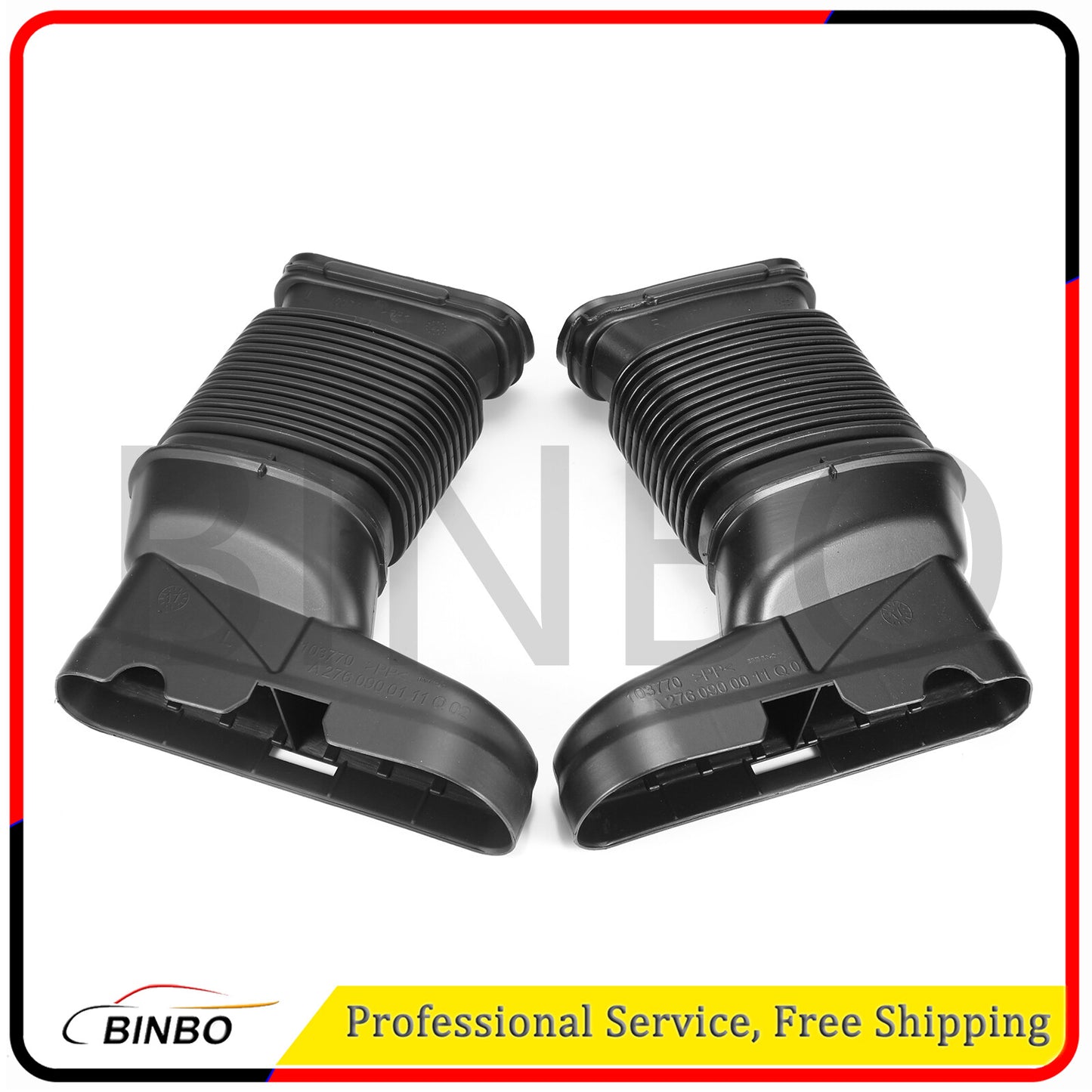 1Pair Left+Right Petrol Engine Air Intake Pipe Hose for Benz X218 C218 CLS 320 Q