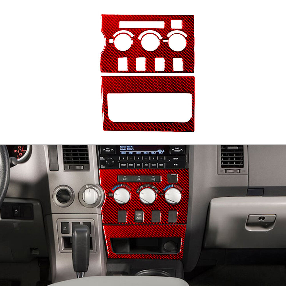 Carbon Fiber Center EPB Console Storage Frame Trim for Tiguan 2013-17 v