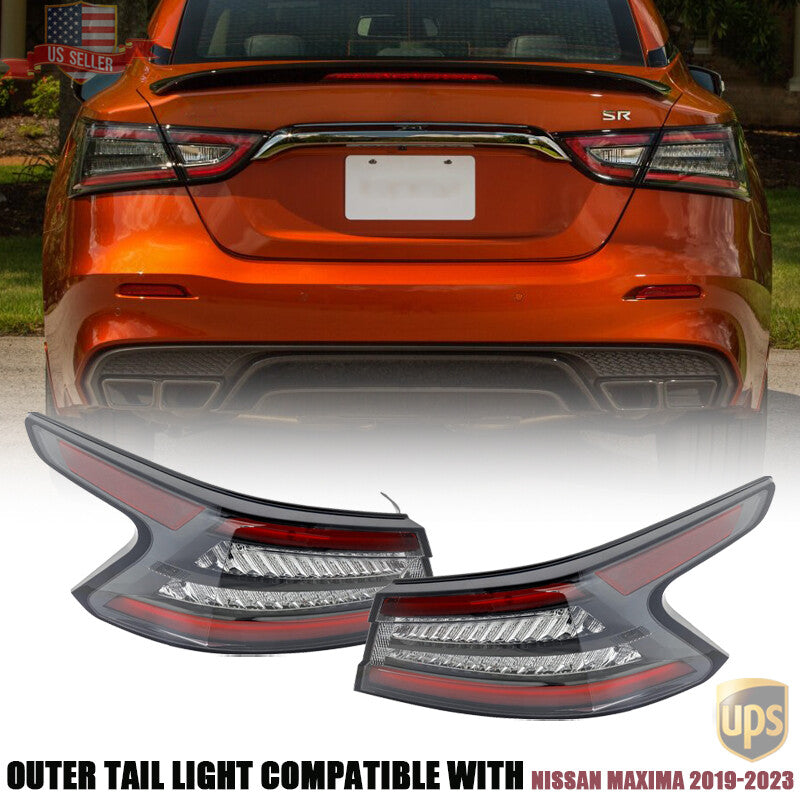 Pair LED Outer Tail Light for Nissan Maxima 2019-2023 Driver Passenger Side