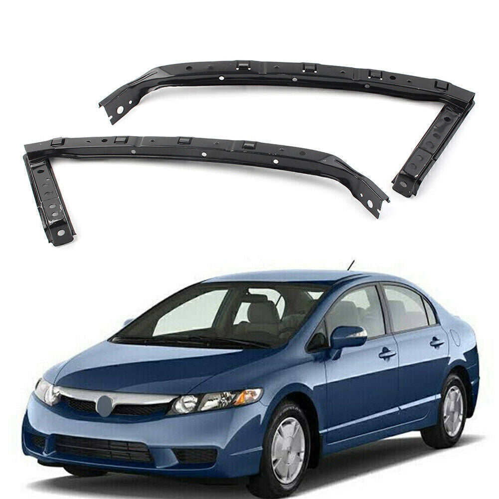 2PCS Headlight Bumper Bracket Front Beam Mount Support for Civic Sedan 2006-2011