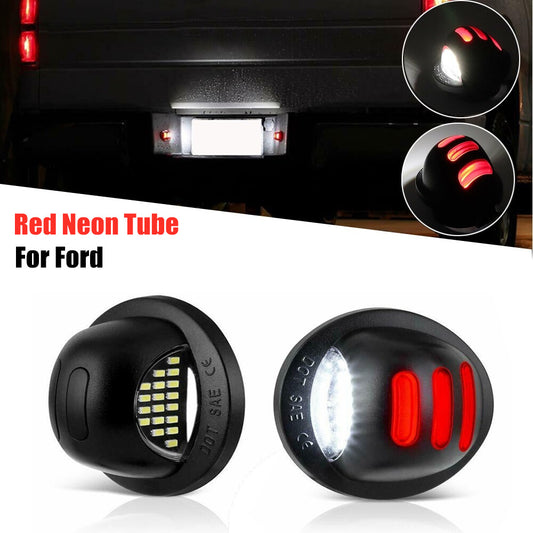 2X RED LED Rear License Plate Tag Light Lamp  for ford  F-150 F350 F450 Super Duty Q