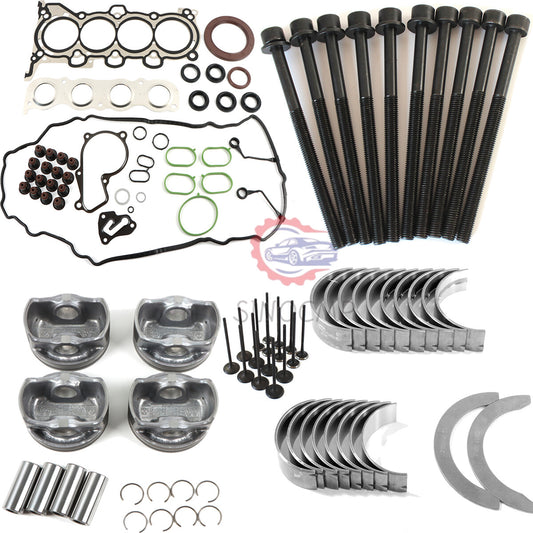 G4NB Engine Rebuild Kit w/ Pistons Rings Valve Kit Head Bolts Set for Hyundai