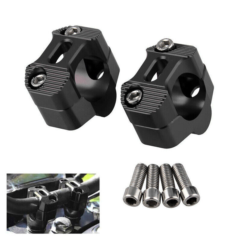 28mm Motorcycle Handlebar Fat Bar Mounting Clip Support Black - n