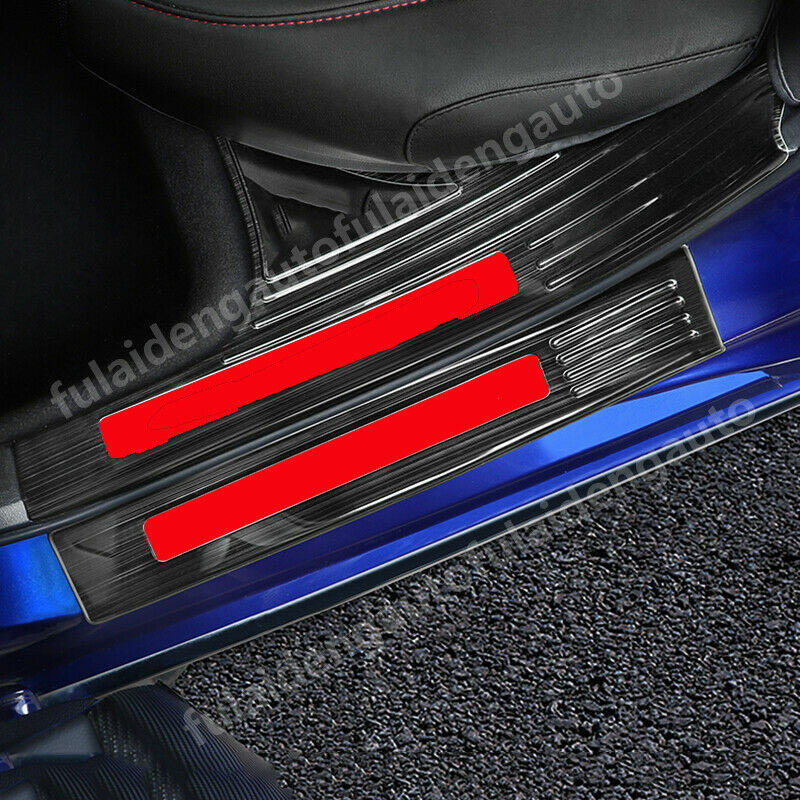8P for Honda Accord 2018-2021 Black Inner Door Sill Plate Scuff Cover Guard trim