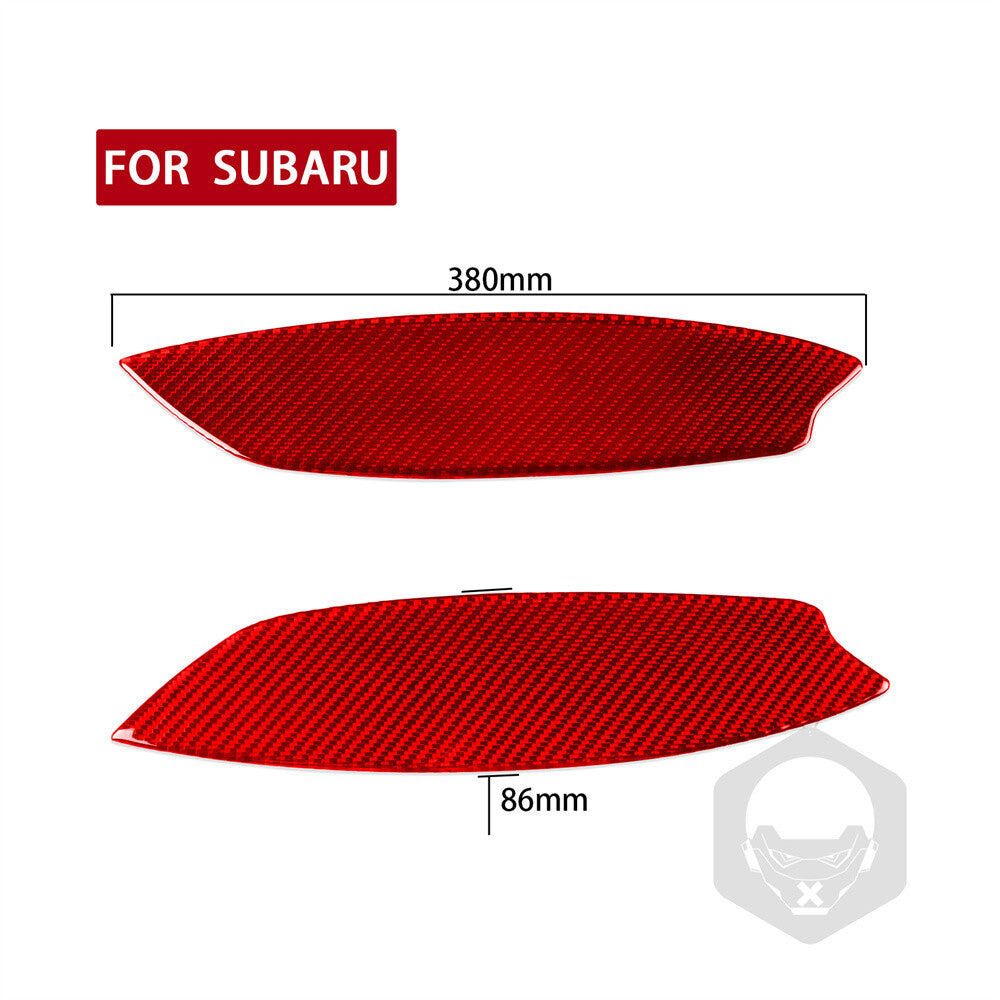 Red Carbon Fiber Headlight Eyelids Eyebrow Trim for Subaru Impreza WRX STI 02-03