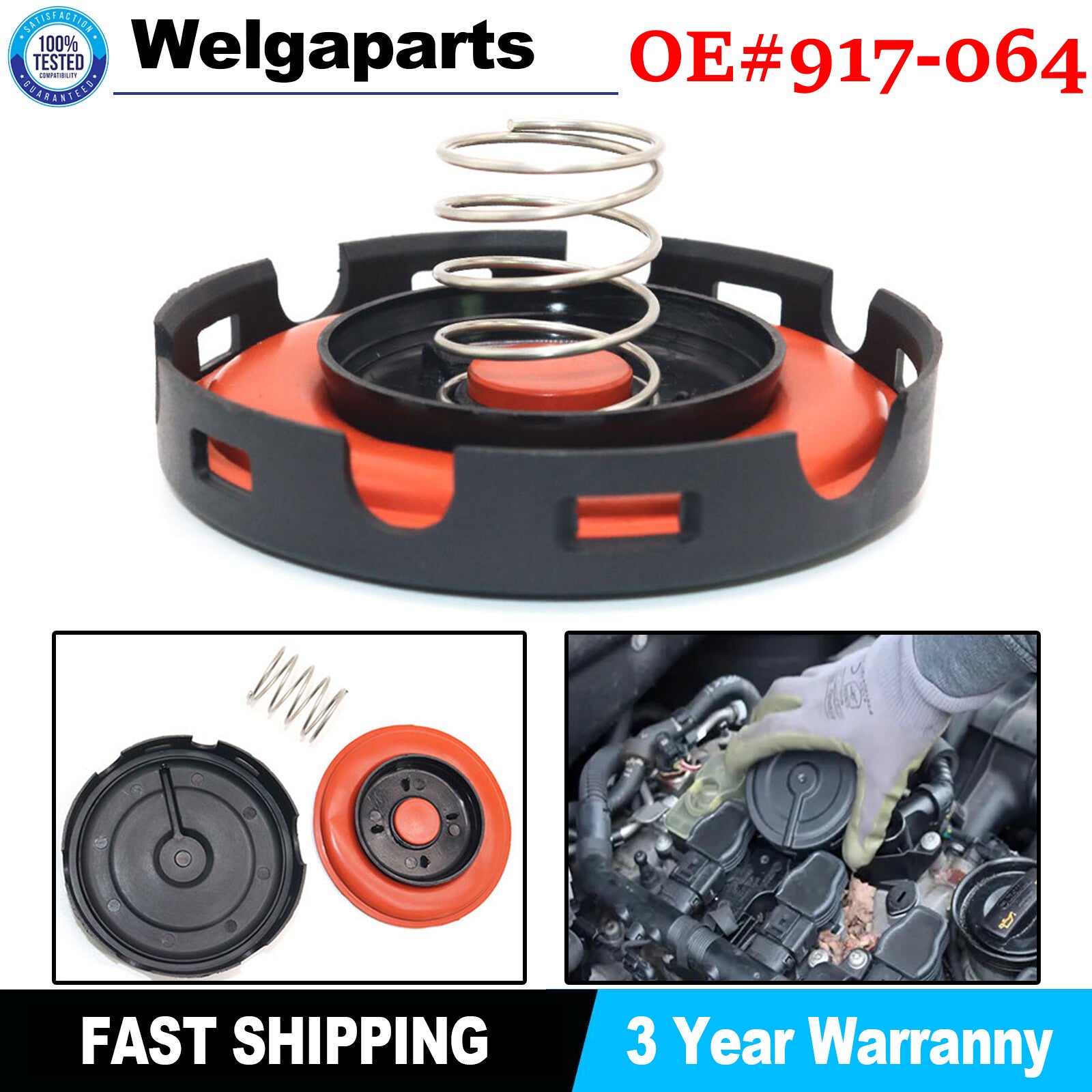 917-064 PCV Valve Diaphram for VW Beetle for Jetta for Passat for Audi A4 for Golf Tt Rabbit US