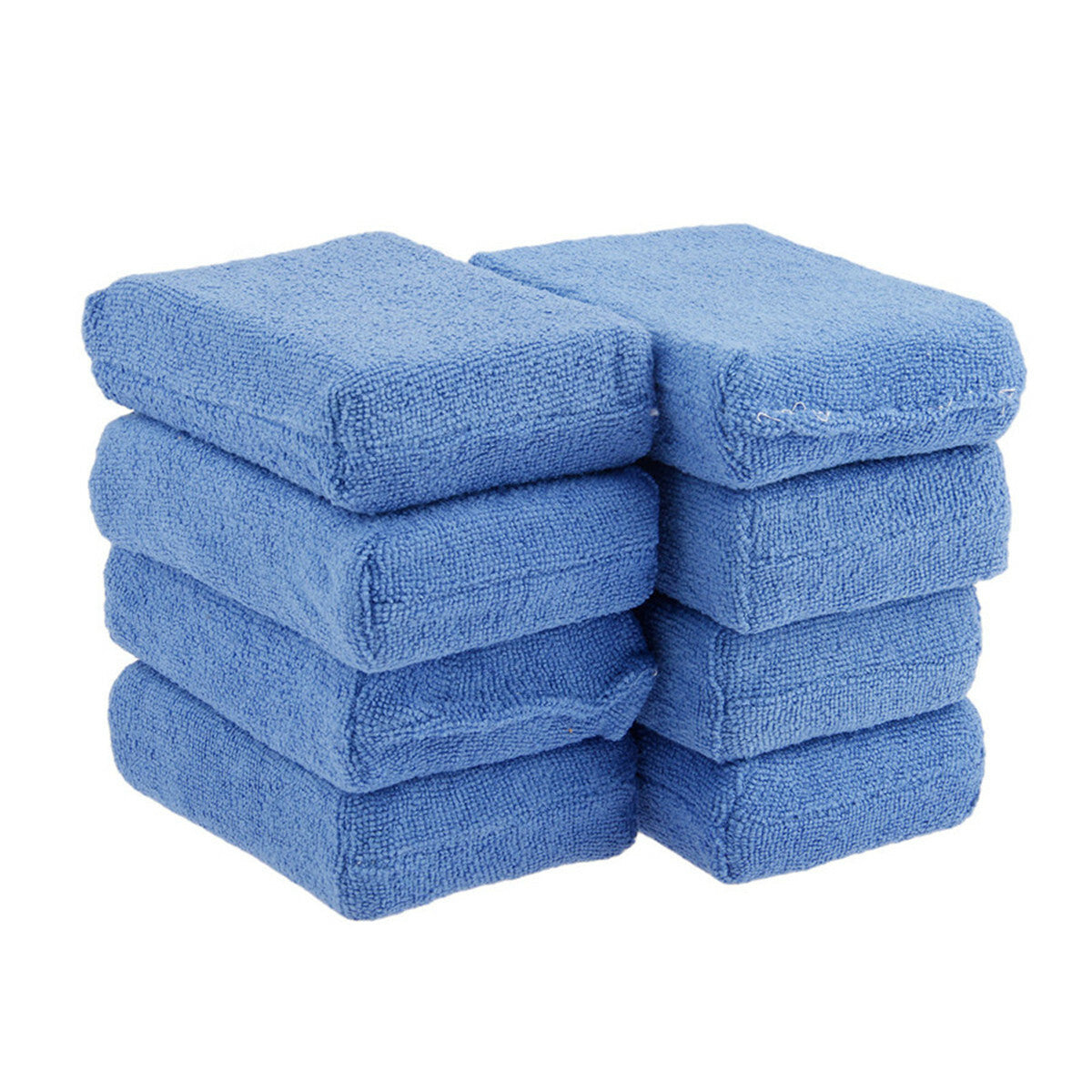 8X Microfiber Applicator Sponge Pads Car Cleaning Washable Wax Polish Detailing