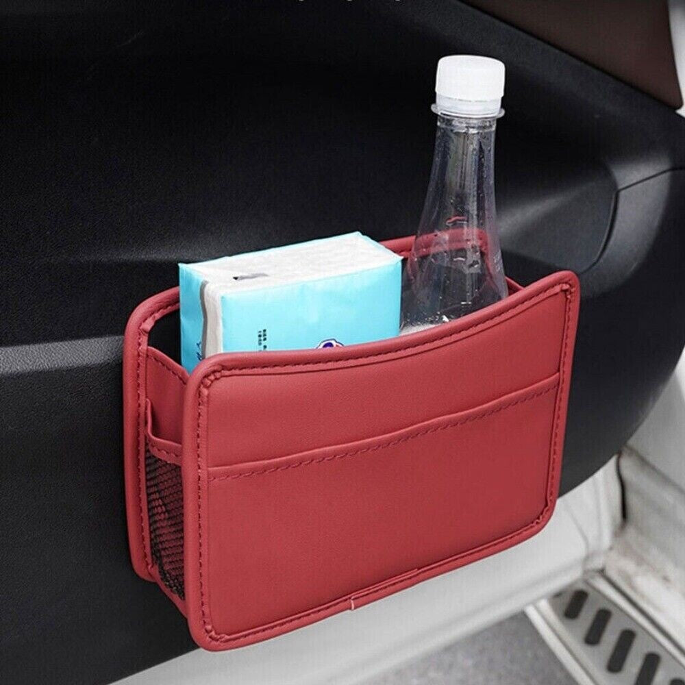 1x Storage Box Organizer Pocket Car Side Door Hanging Bag PU Leather Waterproof n