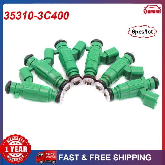 6PCS Fuel Injectors for Hyundai Santa Fe for Kia Sorento 3.5L 20010-2013 35310-3C400