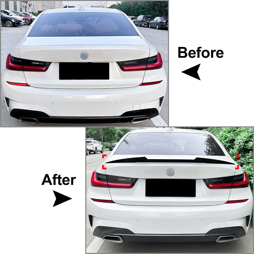 1x Fit for BMW 3 Series G20 M3 G80 M4 M4 Style Rear Trunk Spoiler Wing Lip
