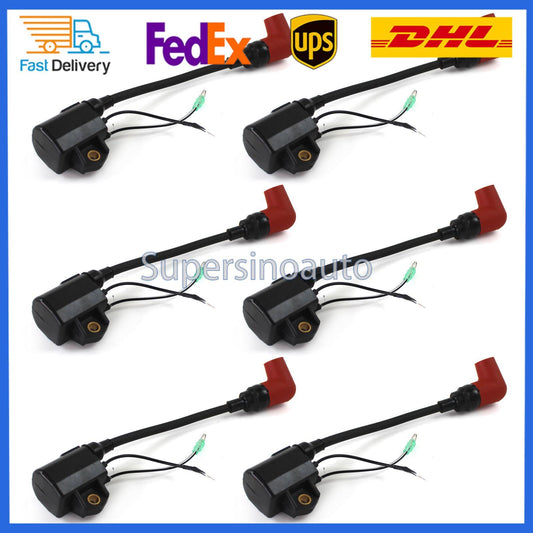 6Pcs Outboard Ignition Coil for 6R3-85570-01-00 for Yamaha 100/150/175/200/225HP US