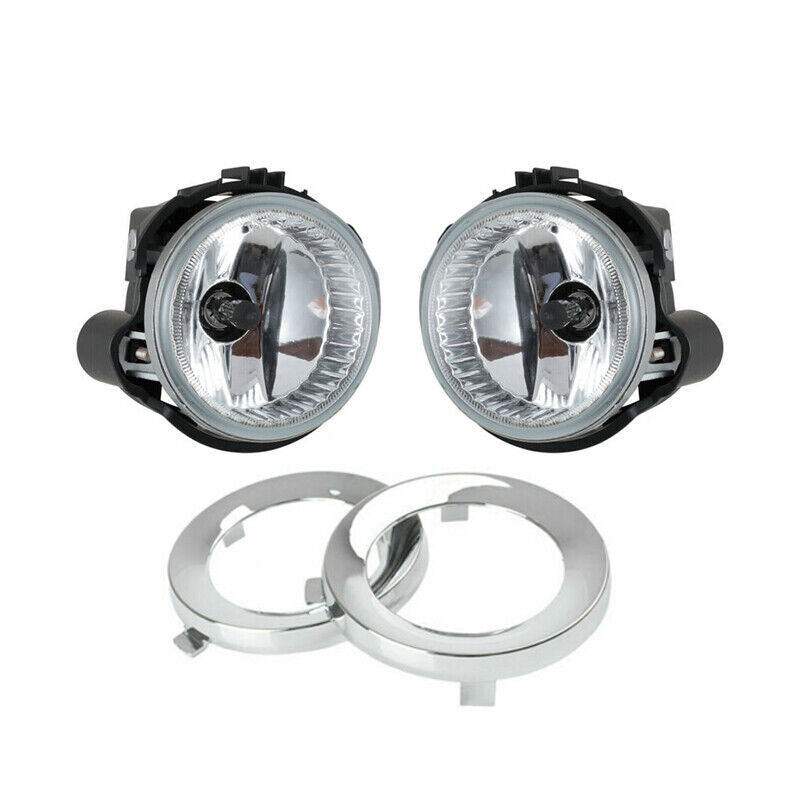 Front Clear Fog Lamp Fog Lamp Cover Trim Set for Subaru Forester 2008-2012