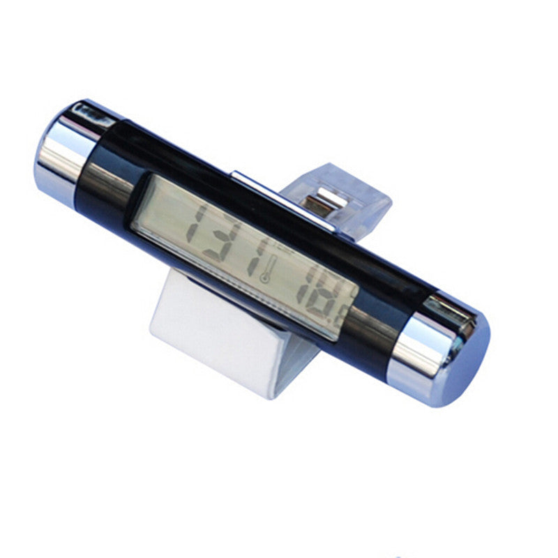 Car LED Backlight Vent Digital Clock Time Thermometer Celsius Digital Display