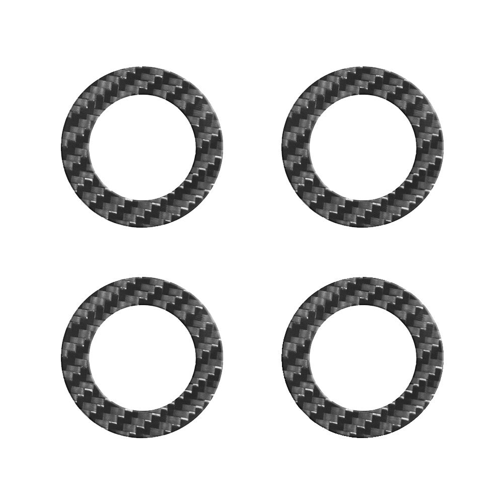 4-Piece Carbon Fiber Inner Door Lock Pin Cover Trim for Chrysler 200 Sedan