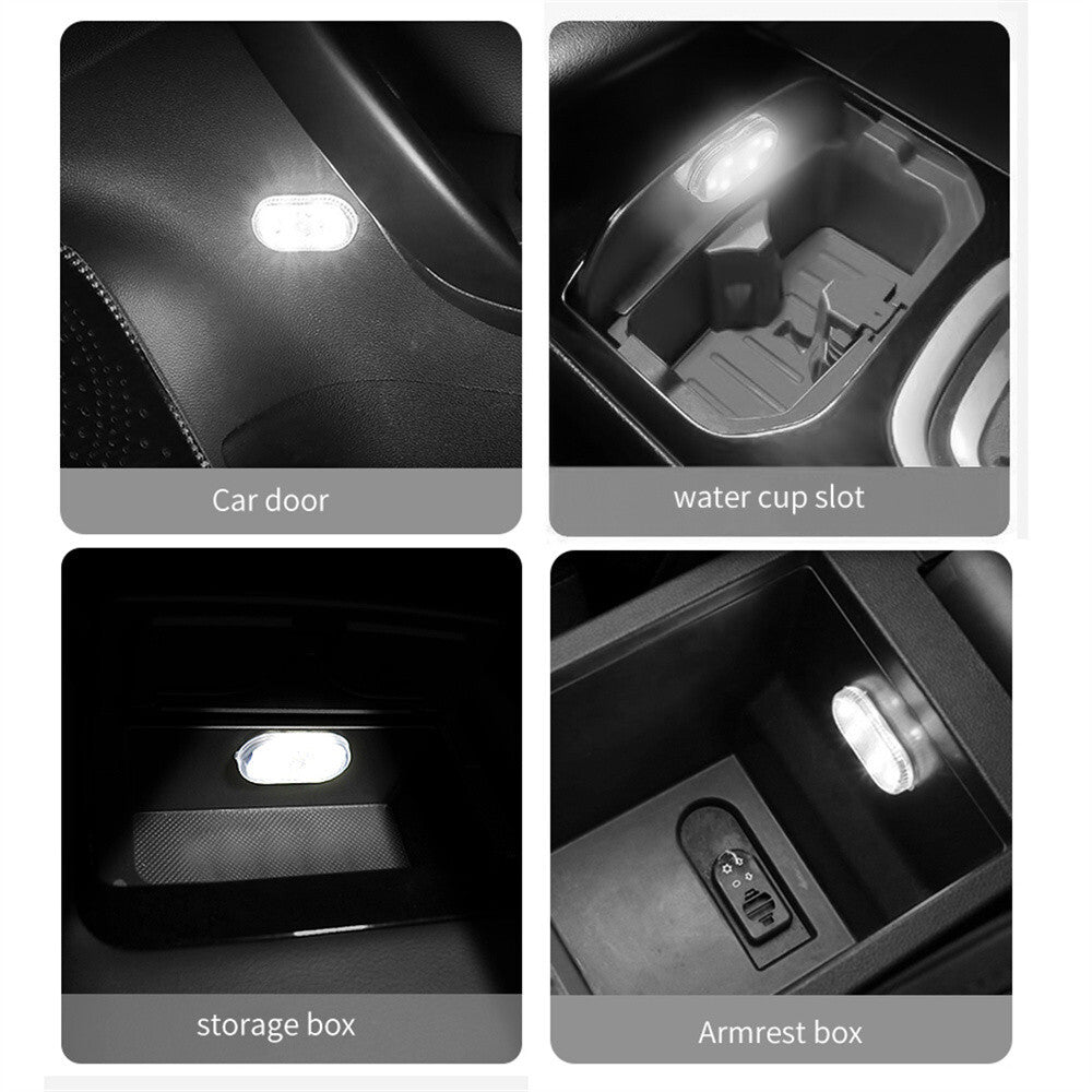 6LED Car Magnetic Attraction Light Touch Reading Lamp USB Charging Accessories