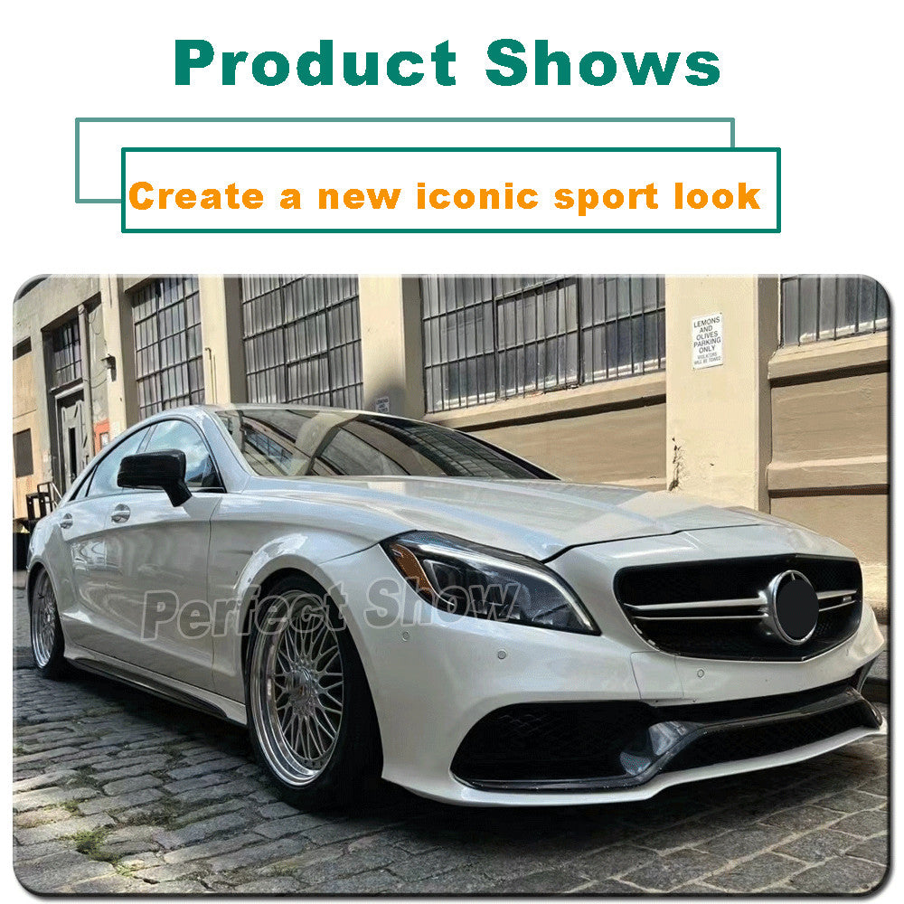 Fit for Mercedes-Benz W218 C218 Sport CLS63 Carbon Side Skirt Extension Lip