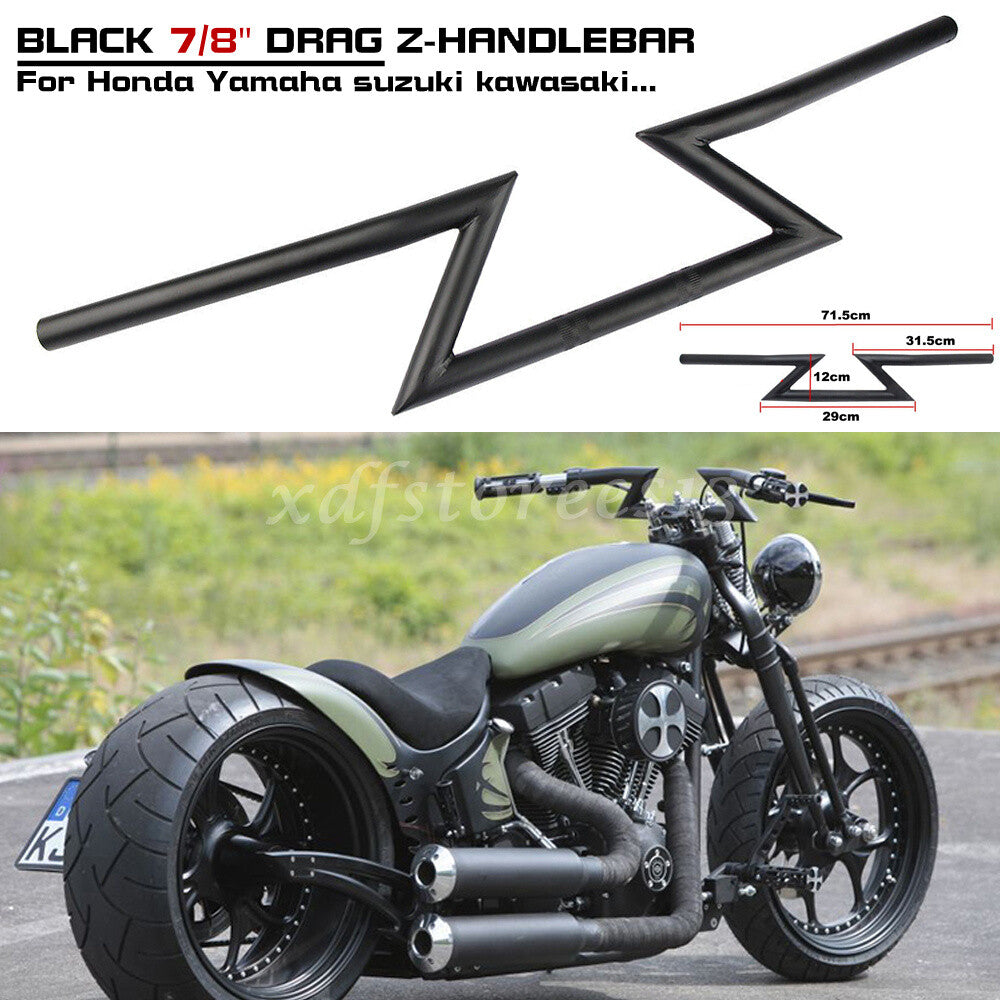 Motorcycle 7/822mm Drag Z-Bar Pullback Handlebar for Suzuki for Honda CG Chopper Q