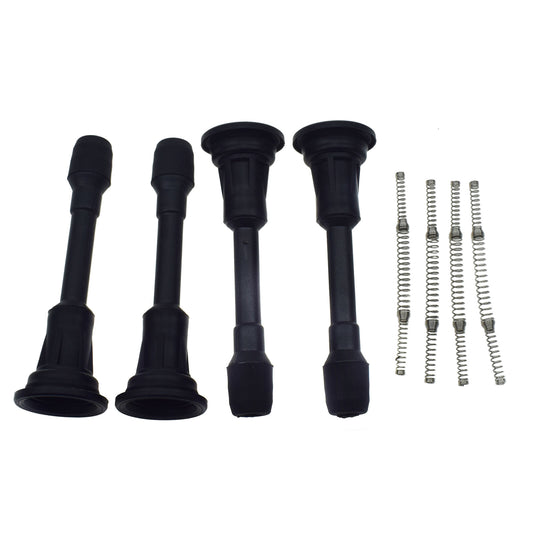 4-Piece Set Ignition Coil Rubber Boot Spring for Altima Rogue Sentra Versa- v