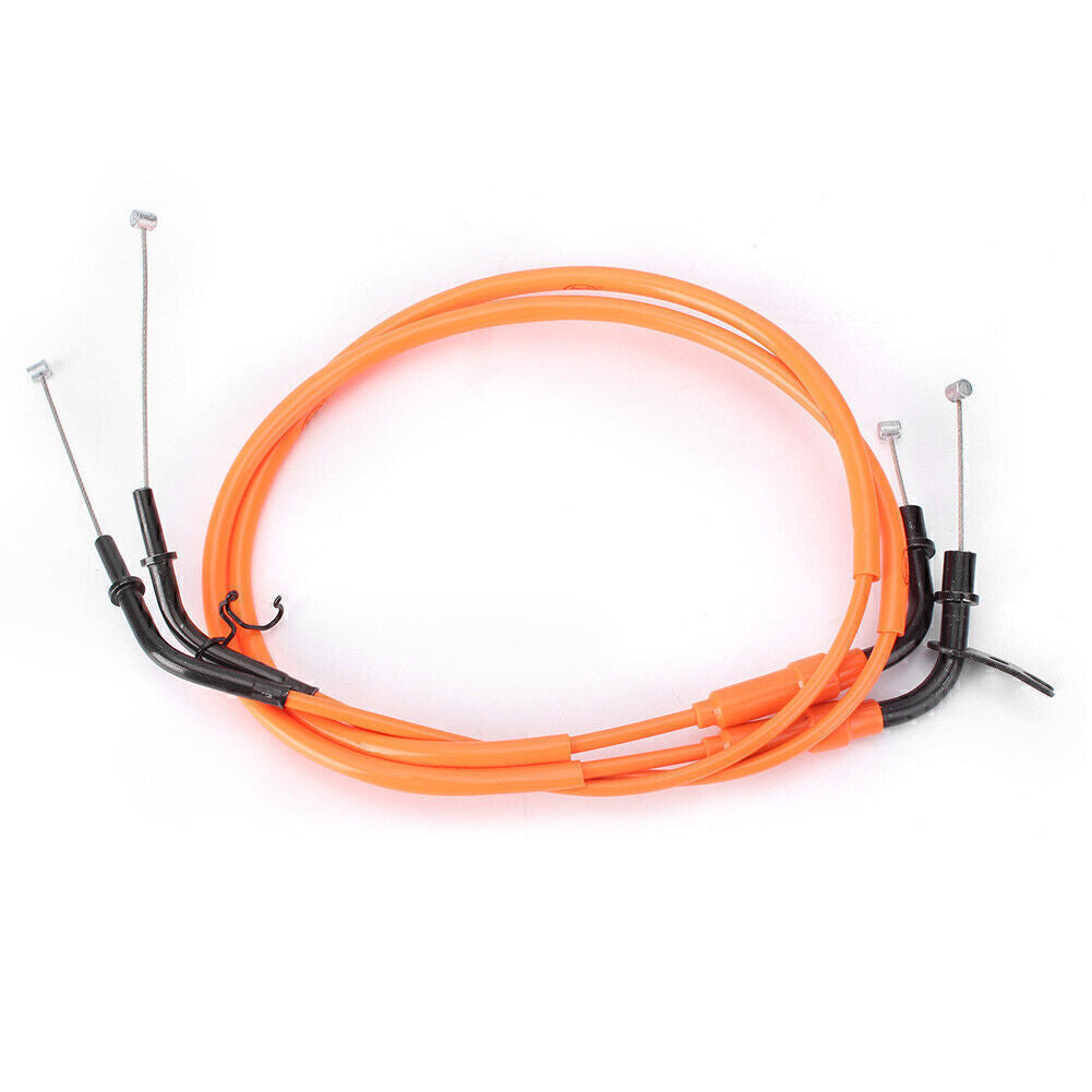 Orange Motorcycle Throttle Cable Accelerator Wire Line for Kawasaki Z1000 14-16 Q